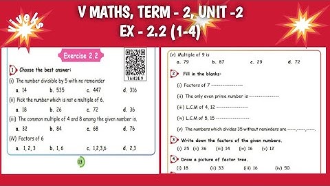 5th maths , term 2 , Unit 2 , Ex - 2.2