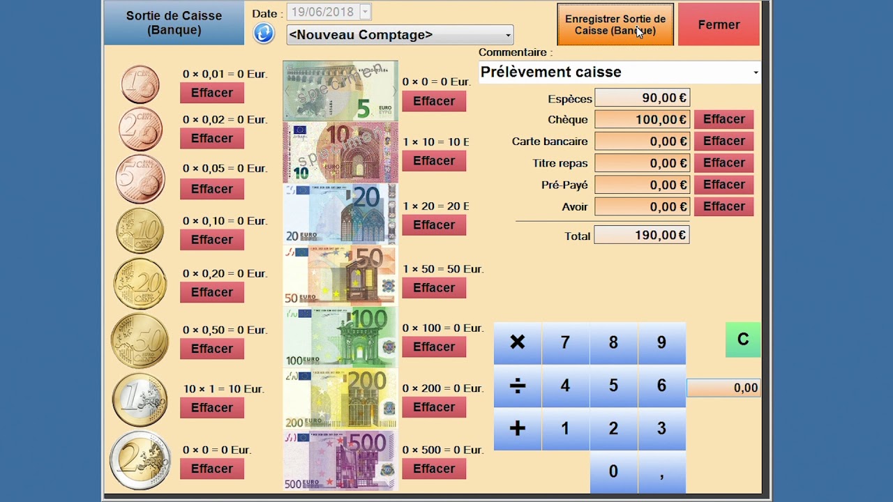 Caisse Iris : Ouverture et Cloture de Caisse Prelevement et Invendus [ video2 ]