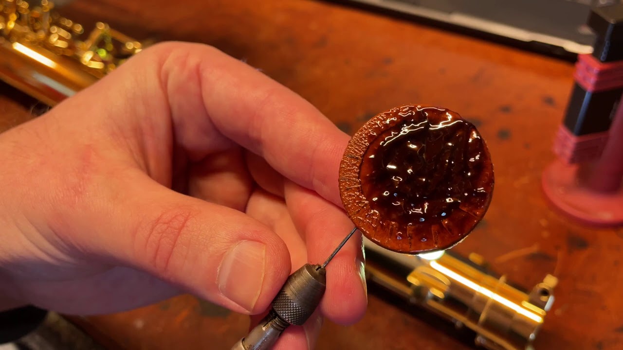 Saxophone Repair Topic: What Leaks From Not Enough Shellac Looks Like And How To Fix It
