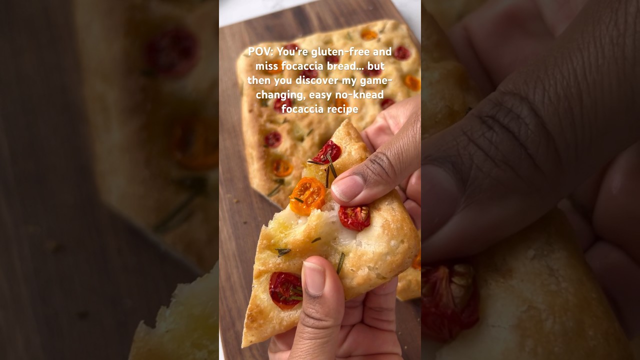 Easy no knead gluten-free focaccia