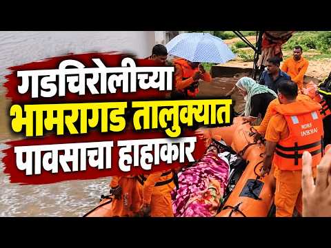 गडचिरोली पाऊस, पूर, भामरागडमध्ये हाहाकार Gadchiroli, bhamragad flood
