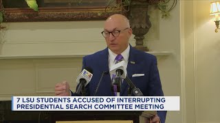 Seven LSU students arrested at presidential search committee meeting