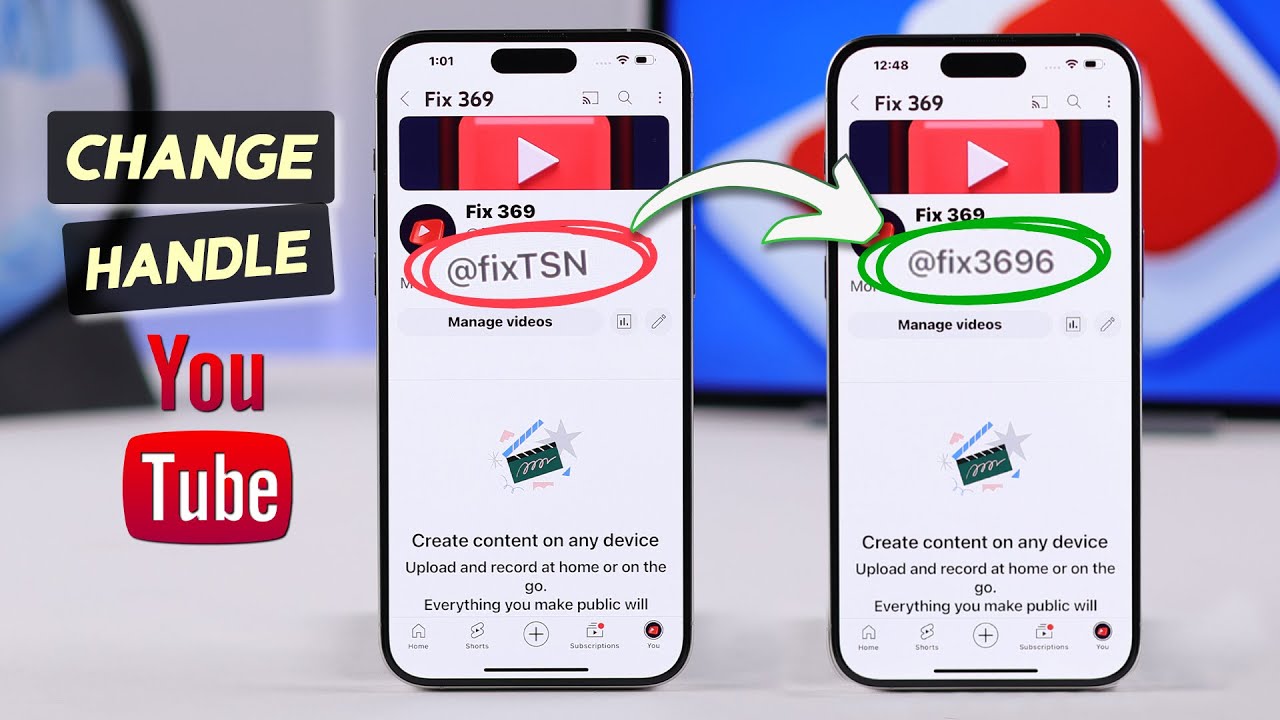 How to Change Handle on YouTube Channel by Mobile! [Username]