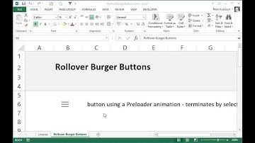 Rollover Burger Buttons with Tooltip & Popup Menu for Excel