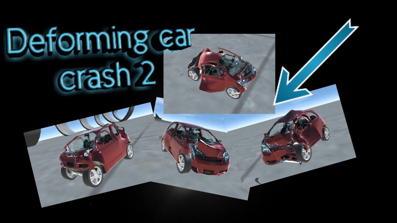 Deforming crash 2. Deforming car crash 2. Deforming car. Deforming car crash.