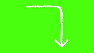 white upp to down slide arrow animated in greenscreen