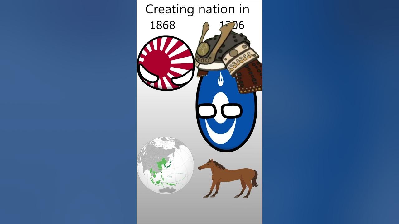 Japanese vs Mongolian Empires - Building Nations #shorts #countryballs #meme