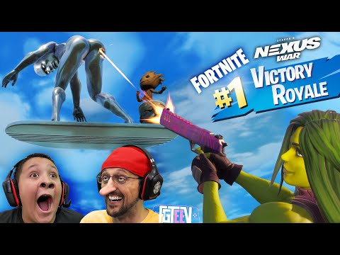 FORTNITE THICCtory Royale! FGTeeV Loses to Mr. Beast for $1 Million Dollars (Marvel Silver Surfer)