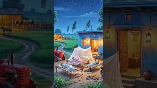 🌙 Moonlit Village Love Story ❤️ | Beautiful Rural Night Scene #shorts