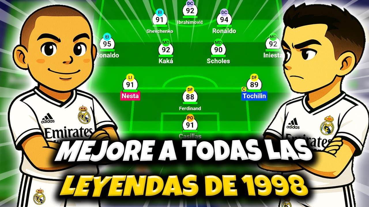 RECONSTRUYENDO Y MEJORANDO A TODAS LAS LEYENDAS DE 1998 | WORLD SOCCER ...