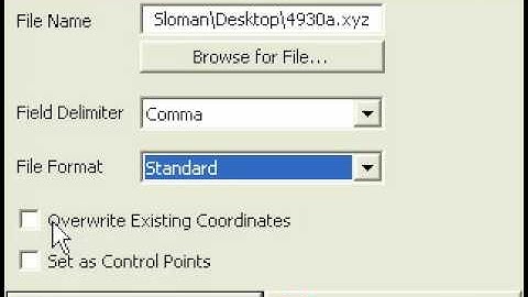 FieldGenius Importing an ASCII file
