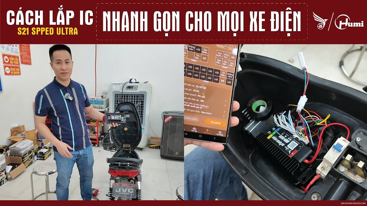 Hướng dẫn lắp Ic đúc Humi Speed Ultra cho xe điện loại phổ thông siêu dễ dàng