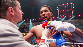 Anthony Joshua Reacts To Knocking Out Francis Ngannou ‼