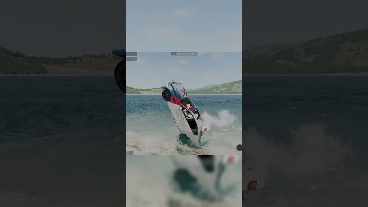 we drove cars off a ramp in BeamNG
