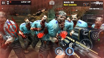 DEAD TARGET: Zombie || ZOMBIE RIVER: Wave 100 very difficult 「Android Gameplay」