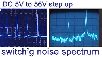 DC DC step up converter review #1 ; IN OUT voltage current ripple noise test w spectrum analyzer