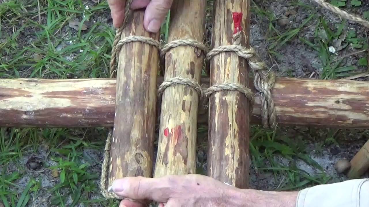 How to Tie a Double Floor Lashing - YouTube