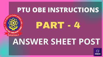 PTU OBE Instructions || How to Post Answer Sheets (Solution) || PART - 4 || Information by Parth