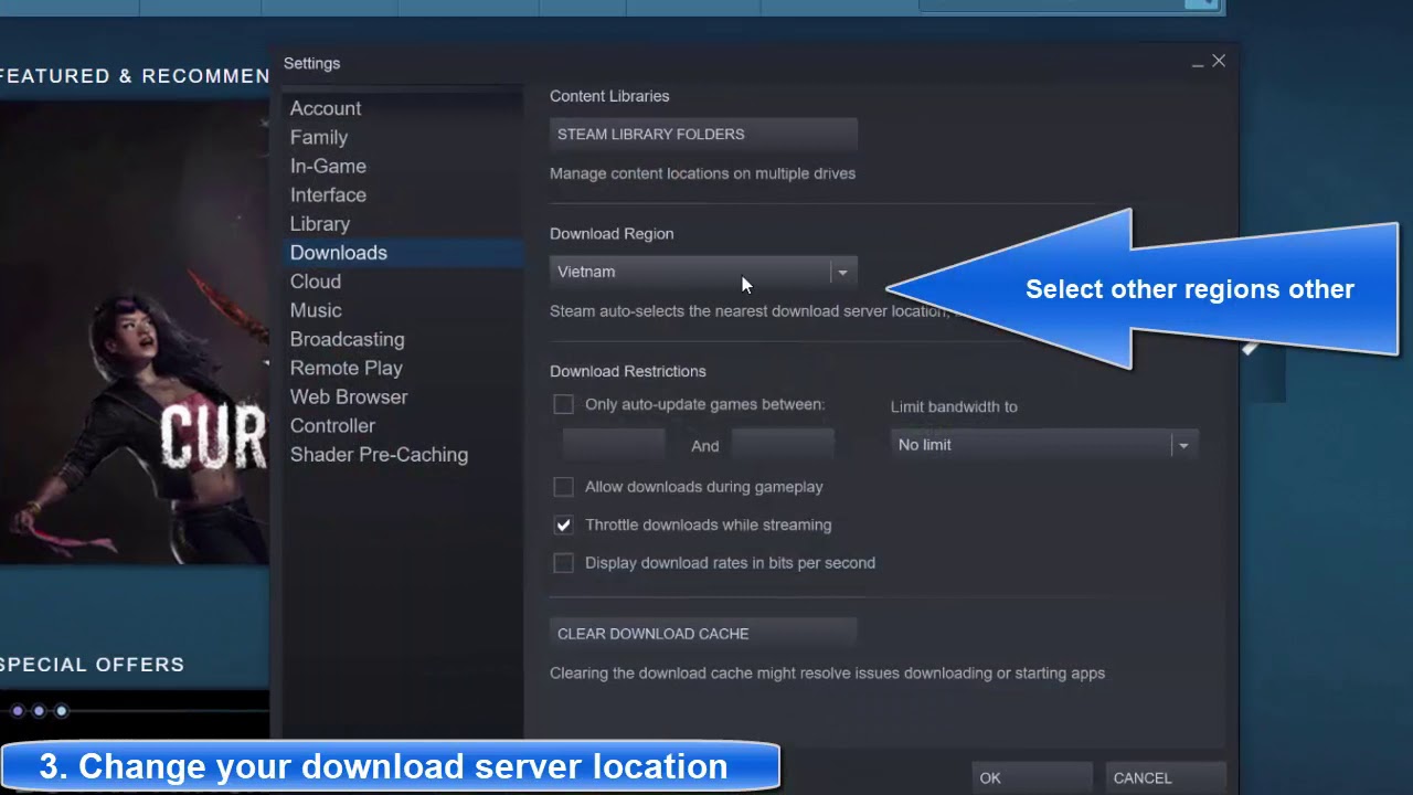 How To Boost Steam Download Speeds! #Shorts 