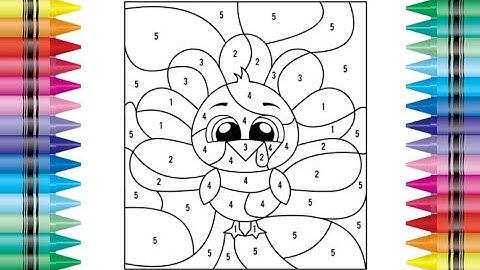 Thanksgiving color by number with markers