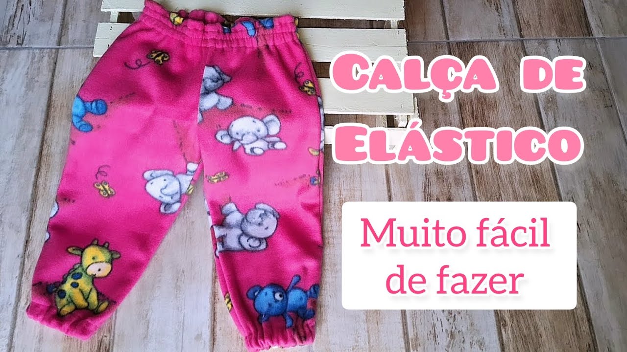 Como fazer Calça de Frio de Elástico infantil. Soft
