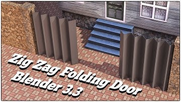 Zig Zag Slide Folding Door Animation | Blender 3.3 tutorial