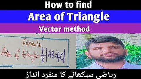 How to find area of triangle 📐 by vector method/ Mathematics with Babar