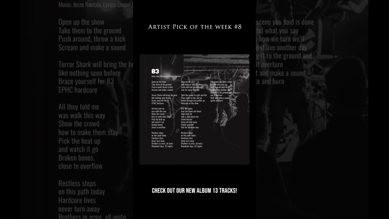 Watch Artist pick of the week #8 83 on YouTube Watch Artist pick of the week #8 83 on YouTube