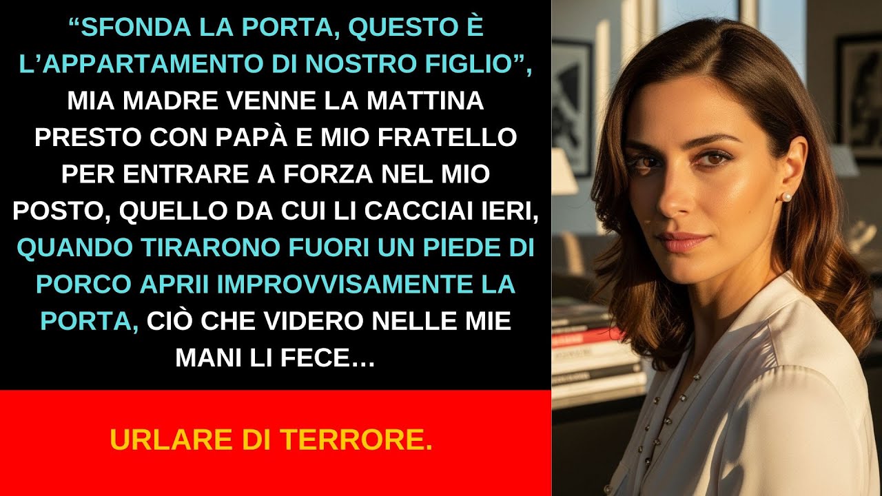 “Sfonda la porta, è l’appartamento di nostro figlio!” urlò madre con papà e mio fratello furiosi.