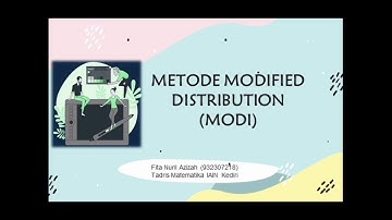 METODE MODI (Modified Distribution) Program Linier