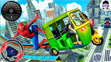 Rickshaw Impossible Tracks 3D Simulator - Superhero Tuk Tuk Stunt Ramp Driving - Android Gameplay