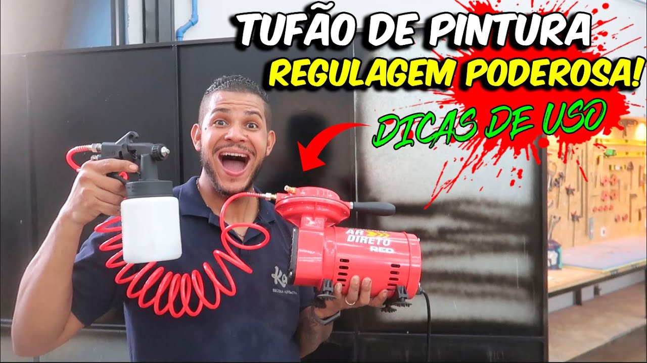 APRENDA COMO PINTAR COM COMPRESSOR DE AR DIRETO TUFÃO - DICAS DE USO