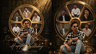 Birthday Poster Editing in PicsArt | AI Golden Birthday Background Tutorial screenshot 1