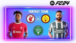 Liverpool vs Manchester United Fantasy Team FC 24