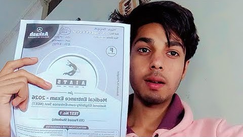 Aakash AIATS 1 Review + My Marks (NEET Dropper)