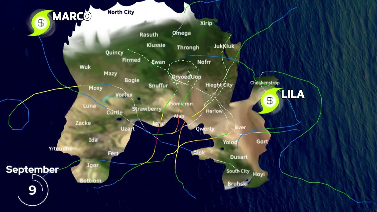 2025 Ewan Basin Hurricane Season Animation