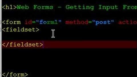 Creating Web Forms - Part 1