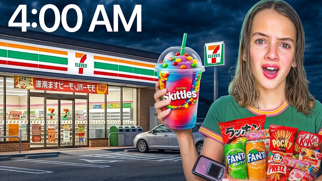 Eating ONLY 7-11 FOOD from Japan for 24 Hours