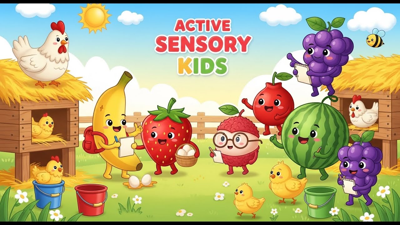 Farm School Sensory Play for Kids! 🐥🍎🐮 | Active Sensory Kids