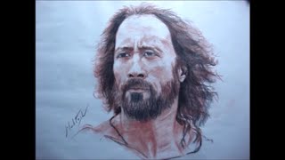 Drawing Dwayne (The Rock) Johnson as Hercules screenshot 2
