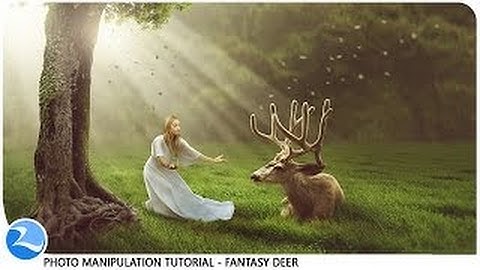 Photoshop Tutorial ||Making Dramatic Lights Fantasy Deer Photo Manipulation ||