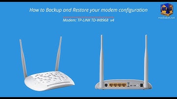 TP-LINK TD-W8968 modem router - How to Backup and Restore modem configuration