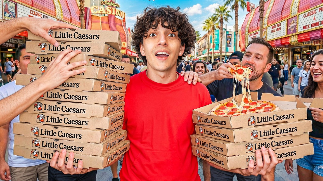 I Bought $100 of Pizza and Gave It Away in LA!