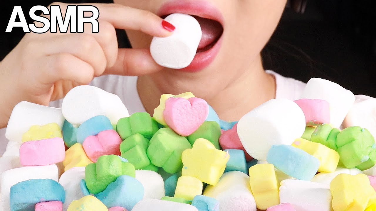 ASMR Frozen Marshmallows (Fail) Eating Sounds Mukbang 얼린마시멜로우 먹방 YouTube