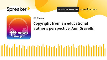 Copyright from an educational author’s perspective: Ann Gravells