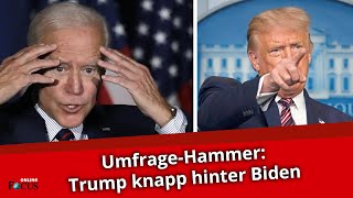 Donald Trump aktuell knapp hinter Joe Biden: Umfrage-Hammer zur Wahl in den USA