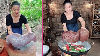 Yummy Beef Liver Cooking With Country Style - Cooking With Sreypov