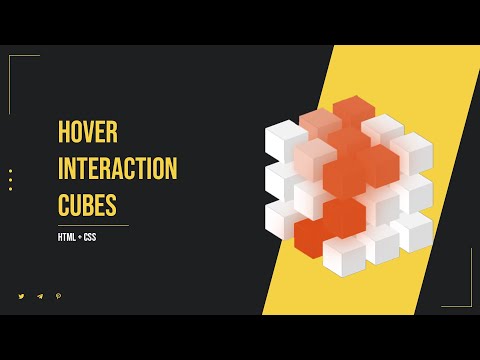 Hover interaction cubes with HTML + CSS