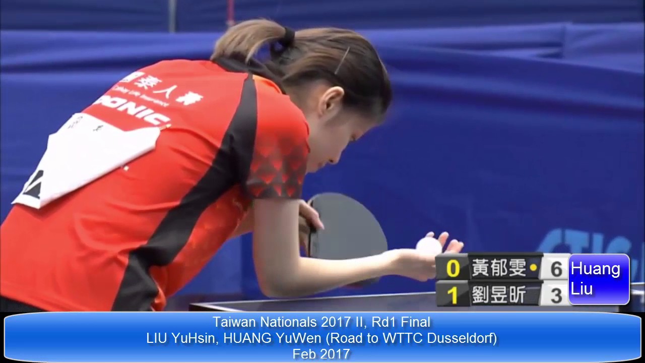 [TT Taiwan] Nationals 2017(II)1st final,final Huang yuwen - Liuyuhsin for Dusseldorf WTTC