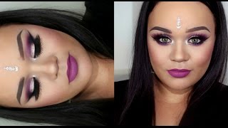Purple and Pink Bollywood Inspired Makeup Tutorial 2016
